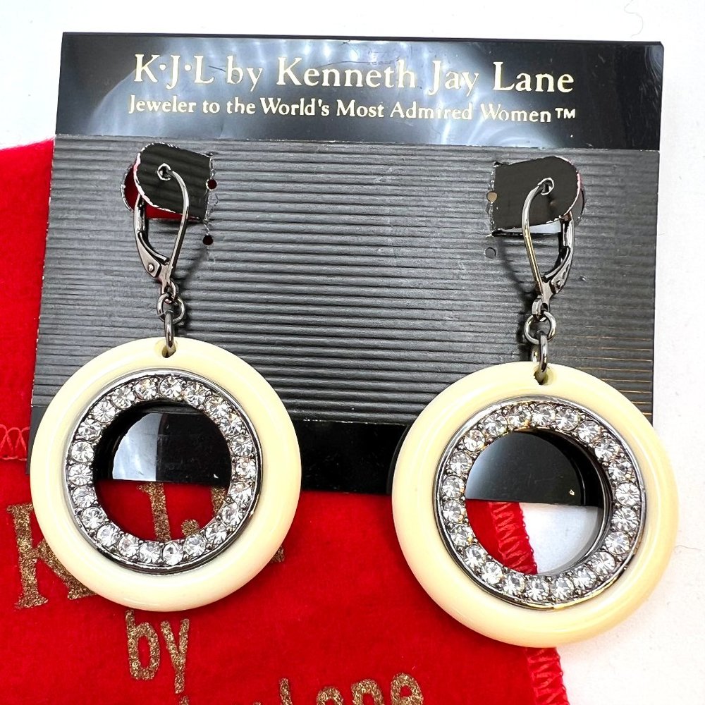 KJL for Kenneth Jay Lane Dreamy Circles Earrings